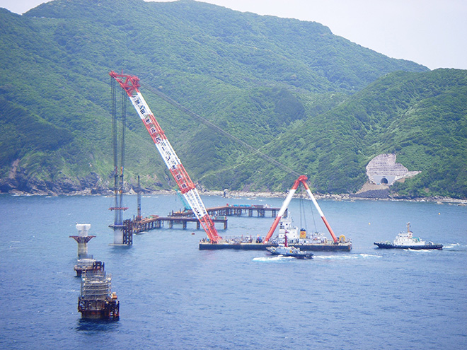 道路整備（交付金）工事（藺牟田瀬戸架橋25-1工区）