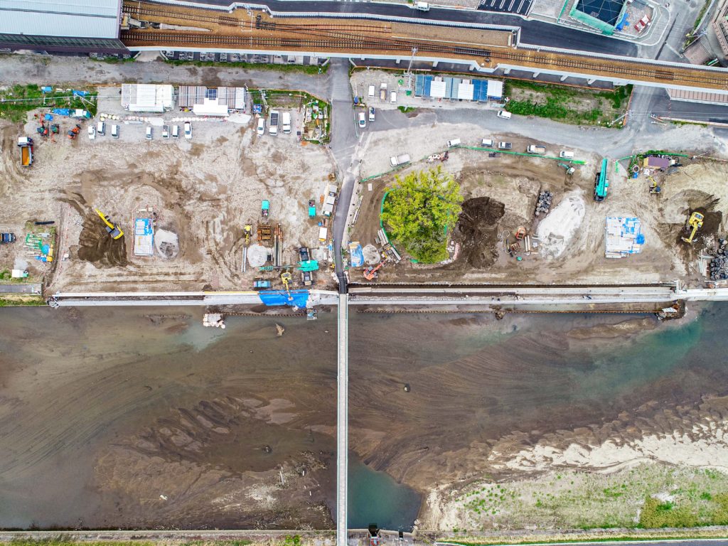 谷山駅周辺道路擁壁工事